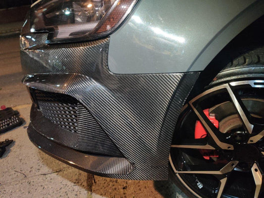 Audi S3 A3 8V.5 2017 2018 2019 2020 with Aftermarket Parts - Front Bumper Pre-preg Carbon Fiber from Karbel Carbon
