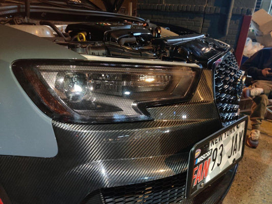 Audi S3 A3 8V.5 2017 2018 2019 2020 with Aftermarket Parts - Front Bumper Pre-preg Carbon Fiber from Karbel Carbon