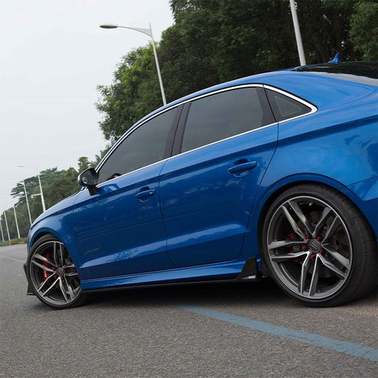Audi RS3 S3 A3 8V.5 2017 2018 2019 2020 with Aftermarket Parts - Side Skirts Pre-preg Carbon Fiber from Karbel Carbon
