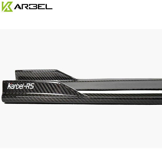 Audi RS3 8V 8V.5 2018 2019 2020 with Aftermarket Parts - Side Skirts Pre-preg Carbon Fiber from TAKD Carbon