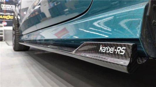 Audi RS3 8V 8V.5 2018 2019 2020 with Aftermarket Parts - Side Skirts Pre-preg Carbon Fiber from TAKD Carbon