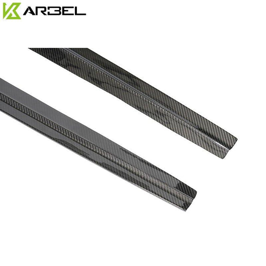 Audi RS3 8V 8V.5 2018 2019 2020 with Aftermarket Parts - Side Skirts Pre-preg Carbon Fiber from TAKD Carbon