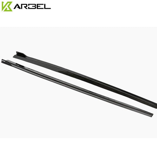 Audi RS3 8V 8V.5 2018 2019 2020 with Aftermarket Parts - Side Skirts Pre-preg Carbon Fiber from TAKD Carbon