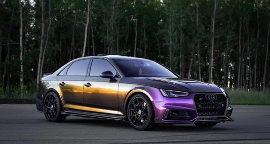 Audi S4 A4 B9 / B9.5 2017-ON with Aftermarket Parts - Side Skirts & Upper Side Skirt Trim Pre-preg Carbon Fiber from Karbel Carbon