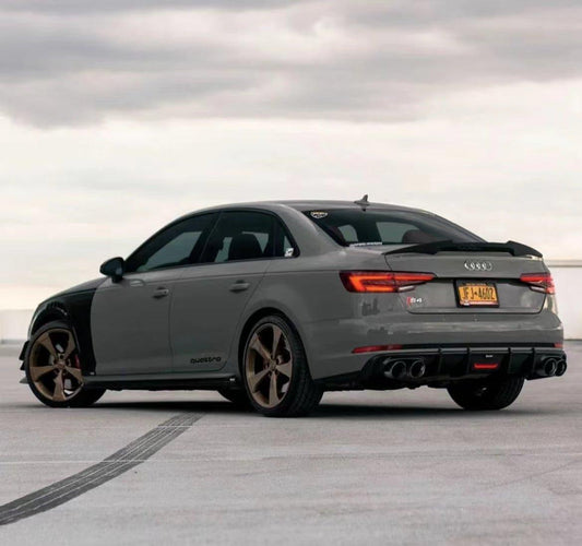 Audi S4 A4 B9 / B9.5 2017-ON with Aftermarket Parts - Side Skirts & Upper Side Skirt Trim Pre-preg Carbon Fiber from Karbel Carbon