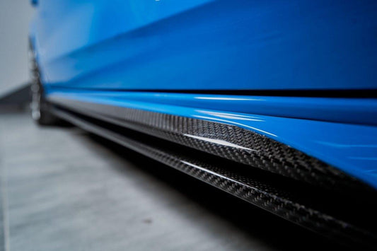 Audi S4 A4 B9 / B9.5 2017-ON with Aftermarket Parts - Side Skirts & Upper Side Skirt Trim Pre-preg Carbon Fiber from Karbel Carbon
