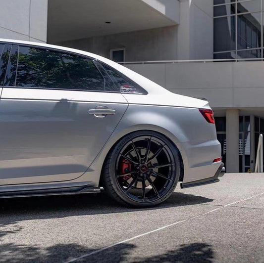 Audi S4 A4 B9 / B9.5 2017-ON with Aftermarket Parts - Side Skirts & Upper Side Skirt Trim Pre-preg Carbon Fiber from Karbel Carbon