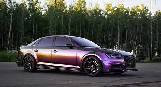 Audi S4 A4 B9 / B9.5 2017-ON with Aftermarket Parts - Side Skirts & Upper Side Skirt Trim Pre-preg Carbon Fiber from Karbel Carbon