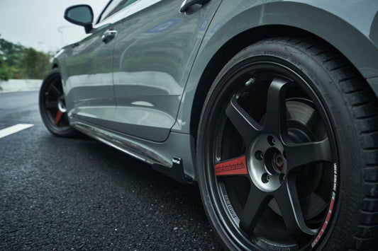 Audi S5 A5 B9.5 2020 2021 2022 2023 2024 With Aftermarket Parts - Side Skirts Pre-preg Carbon Fiber from Karbel Carbon