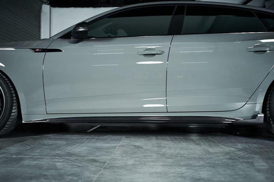 Audi S5 A5 B9.5 2020 2021 2022 2023 2024 Early 2025 With Aftermarket Parts - Side Skirts Extensions Dry Pre-preg Carbon Fiber from Karbel Carbon