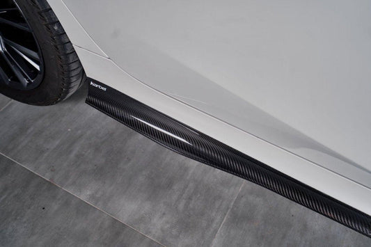 BMW 3 Series 330i M340i G20 G21 Pre-LCI 2019 2020 2021 2022 with Aftermarket Parts - Side Skirts Pre-preg Carbon Fiber from Karbel Carbon