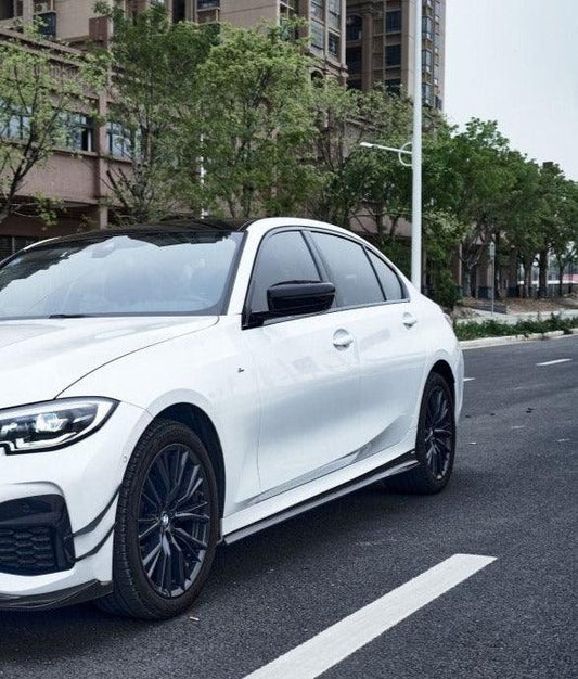 BMW 3 Series 330i M340i G20 G21 Pre-LCI 2019 2020 2021 2022 with Aftermarket Parts - Side Skirts Pre-preg Carbon Fiber from Karbel Carbon