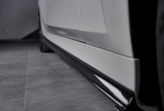 BMW 3 Series 330i M340i G20 G21 Pre-LCI 2019 2020 2021 2022 with Aftermarket Parts - Side Skirts Pre-preg Carbon Fiber from Karbel Carbon