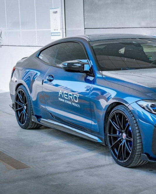 BMW 4 series 430i (with M-package bumper, does not fit base model) M440i G22 G23 2020-ON with Aftermarket Parts - Side Skirts Pre-preg Carbon Fiber from Karbel Carbon