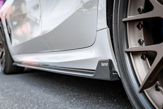 BMW 8 Series M850 840 G16 2018-ON with Aftermarket Parts - Side Skirts Pre-preg Carbon Fiber from Karbel Carbon