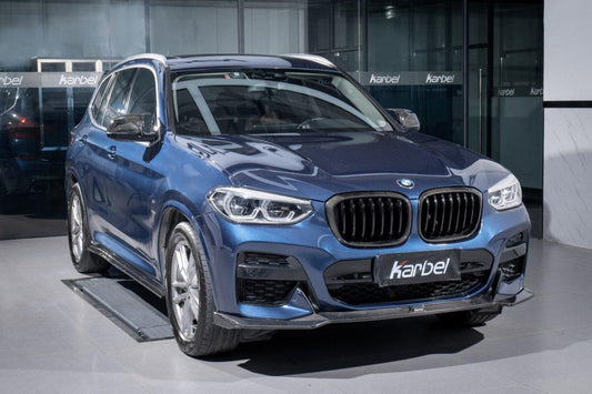 BMW X3 X3M X3MC G01 F97 (Fits Both Pre-LCI & LCI) 2019-ON & X4 X4M X4MC G02 F98 (Fits Both Pre-LCI & LCI) 2019-ON with Aftermarket Parts - Side Skirts Pre-preg Carbon Fiber from Karbel Carbon