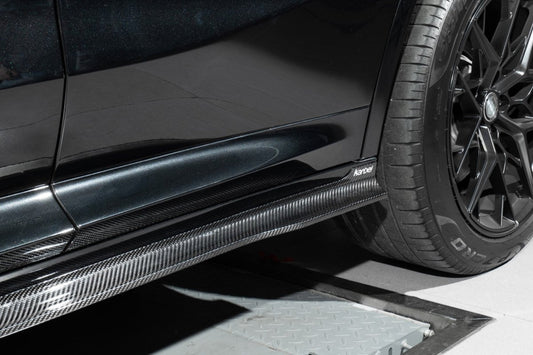 BMW X3 X3M X3MC G01 F97 (Fits Both Pre-LCI & LCI) 2019-ON & X4 X4M X4MC G02 F98 (Fits Both Pre-LCI & LCI) 2019-ON with Aftermarket Parts - Side Skirts Pre-preg Carbon Fiber from Karbel Carbon