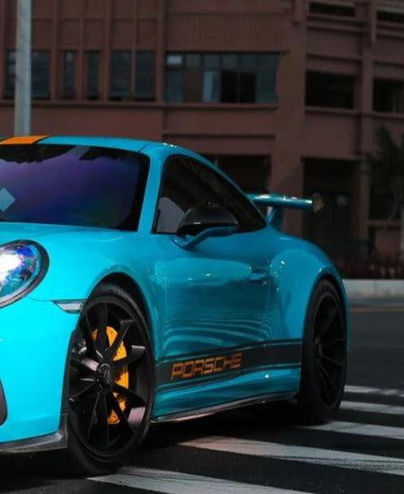 Porsche 911 991.2 GT3 2018 2019 with Aftermarket Parts - Side Skirts Pre-preg Carbon Fiber from Karbel Carbon