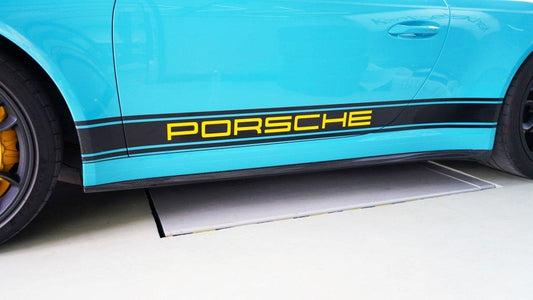 Porsche 911 991.2 GT3 2018 2019 with Aftermarket Parts - Side Skirts Pre-preg Carbon Fiber from Karbel Carbon