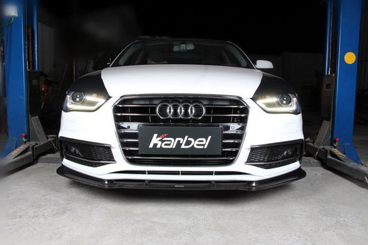 Audi S4 A4 S-line (with s-line bumper, does not fit base model) B8.5 2013 2014 2015 2016 with Aftermarket Parts - Upper ValencesPre-preg Carbon Fiber from Karbel Carbon