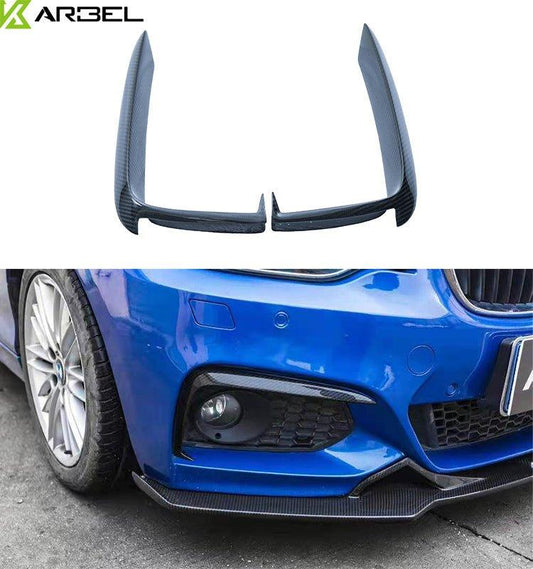 BMW 2 Series M240i 230i (with M-Package bumper) F22/F23 2014-2021 with Aftermarket Parts - Upper Valences Pre-preg Carbon Fiber from Karbel Carbon