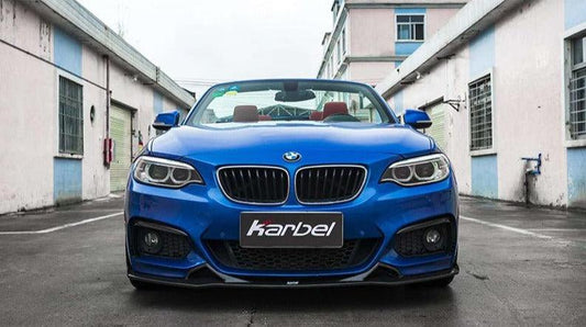 BMW 2 Series M240i 230i (with M-Package bumper) F22/F23 2014-2021 with Aftermarket Parts - Upper Valences Pre-preg Carbon Fiber from Karbel Carbon