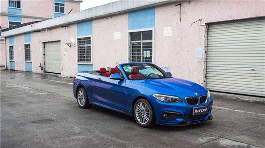 BMW 2 Series M240i 230i (with M-Package bumper) F22/F23 2014-2021 with Aftermarket Parts - Upper Valences Pre-preg Carbon Fiber from Karbel Carbon