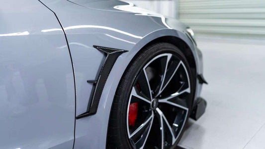 Audi RS6 C8 2020-ON & RS7 C8 2020-ON With Aftermarket Parts - Front Fender Trim Pre-preg Carbon Fiber from Karbel Carbon