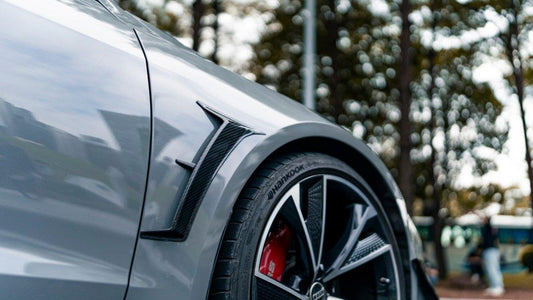 Audi RS6 C8 2020-ON & RS7 C8 2020-ON With Aftermarket Parts - Front Fender Trim Pre-preg Carbon Fiber from Karbel Carbon