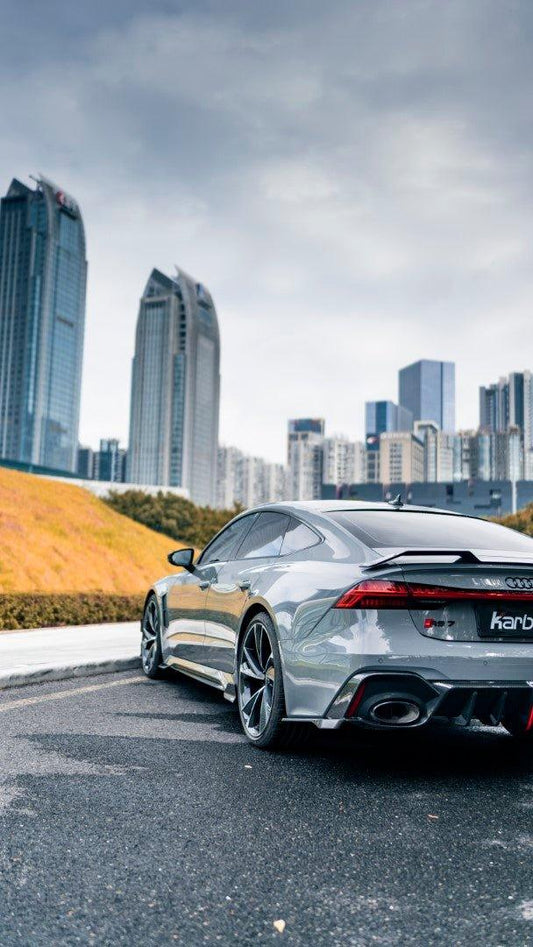 Audi RS6 C8 2020-ON & RS7 C8 2020-ON With Aftermarket Parts - Rear Diffuser & Canards Pre-preg Carbon Fiber from Karbel Carbon