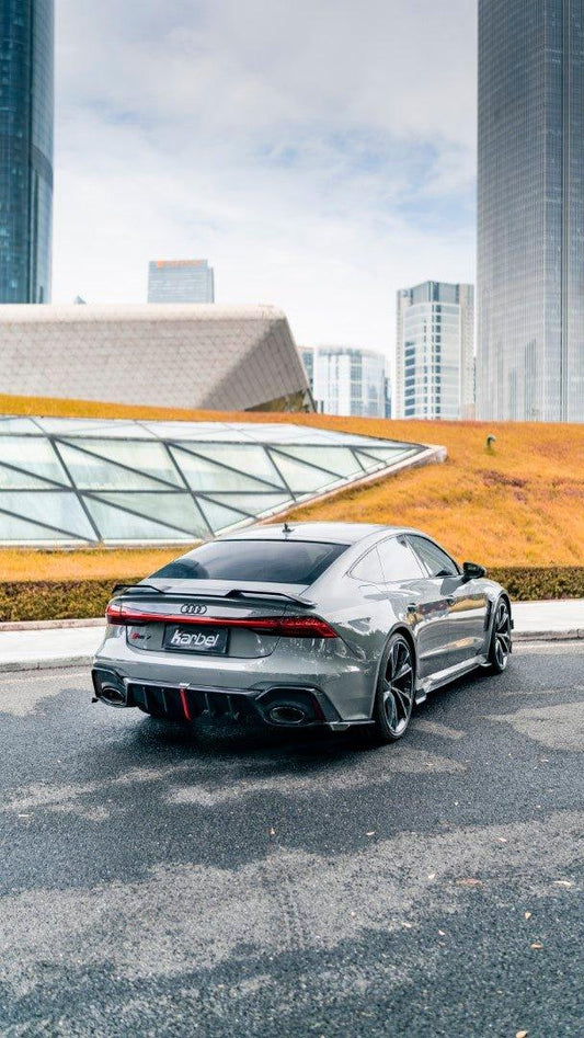 Audi RS7 S7 A7 C8 2019-ON with Aftermarket Parts - Rear Spoiler Pre-preg Carbon Fiber from Karbel Carbon