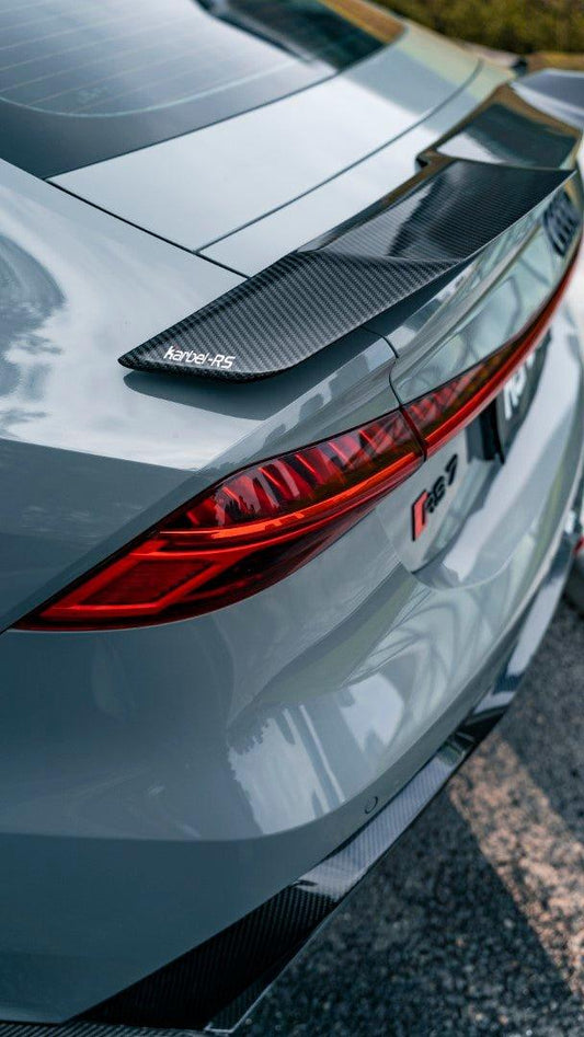 Audi RS7 S7 A7 C8 2019-ON with Aftermarket Parts - Rear Spoiler Pre-preg Carbon Fiber from Karbel Carbon