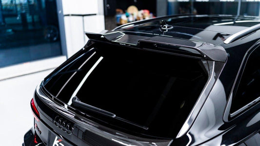 Audi RS6 C8 2020-ON with Aftermarket Parts - Rear Trunk Spoiler Pre-preg Carbon Fiber from Karbel Carbon