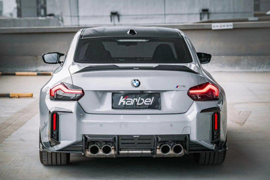 BMW M2/C G87 2023-ON & 2 Series 230i M240i G42 2022-ON with Aftermarket Parts - V2 Style Rear Spoiler Carbon Fiber from Karbel Carbon