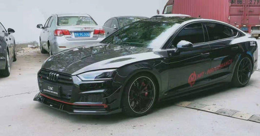 Audi RS5 S5 A5 B9 2017 2018 2019 with Aftermarket Parts - Side Skirts Pre-preg Carbon Fiber from Karbel Carbon