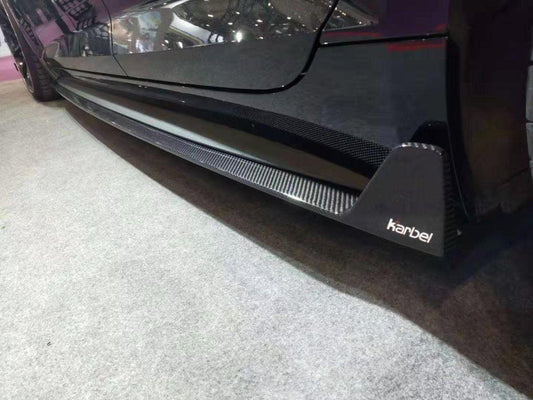 Audi RS5 S5 A5 B9 2017 2018 2019 with Aftermarket Parts - Side Skirts Pre-preg Carbon Fiber from Karbel Carbon