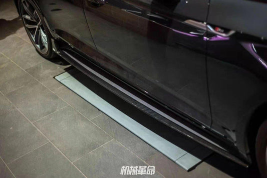 Audi RS5 S5 A5 B9 2017 2018 2019 with Aftermarket Parts - Side Skirts Pre-preg Carbon Fiber from Karbel Carbon