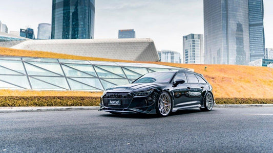 Audi RS6 C8 2020-ON & RS7 C8 2020-ON With Aftermarket Parts - Side Skirts Pre-preg Carbon Fiber from Karbel Carbon