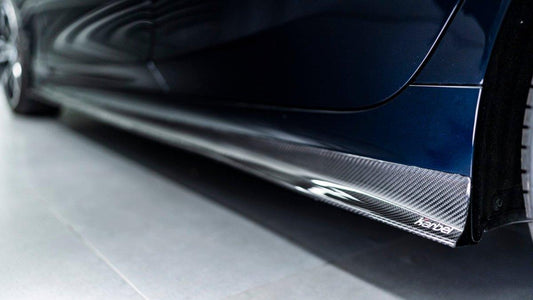 BMW 3 Series 330i M340i G20 G21 (Fits both Pre-LCI & LCI) 2019-ON with Aftermarket Parts - Side Skirts Pre-preg Carbon Fiber from Karbel Carbon