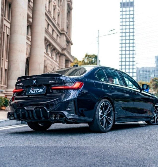 BMW 3 Series 330i M340i G20 G21 (Fits both Pre-LCI & LCI) 2019-ON with Aftermarket Parts - Side Skirts Pre-preg Carbon Fiber from Karbel Carbon