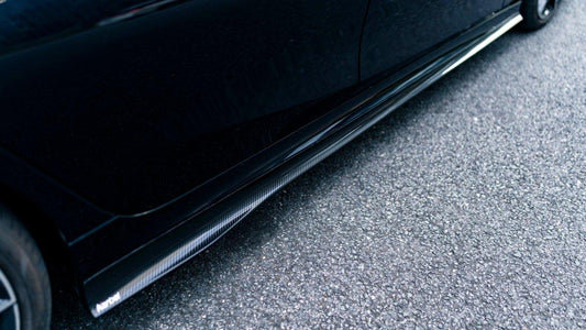 BMW 3 Series 330i M340i G20 G21 (Fits both Pre-LCI & LCI) 2019-ON with Aftermarket Parts - Side Skirts Pre-preg Carbon Fiber from Karbel Carbon
