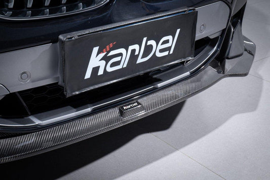 BMW X3 (with M-package bumper) G01 Pre-LCI 2019-2021 & X4 (with M-package bumper) G02 Pre-LCI 2019 2020 2021 with Aftermarket Parts - Front Lip Pre-preg Carbon Fiber from Karbel Carbon