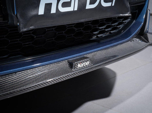 BMW X3 (with M-package bumper) G01 Pre-LCI 2019-2021 & X4 (with M-package bumper) G02 Pre-LCI 2019 2020 2021 with Aftermarket Parts - Front Lip Pre-preg Carbon Fiber from Karbel Carbon