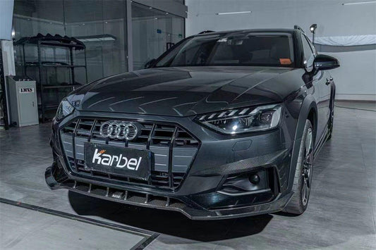 Audi A4 allroad B9.5 2020-ON with Aftermarket Parts - Front Lip Pre-preg Carbon Fiber from Karbel Carbon