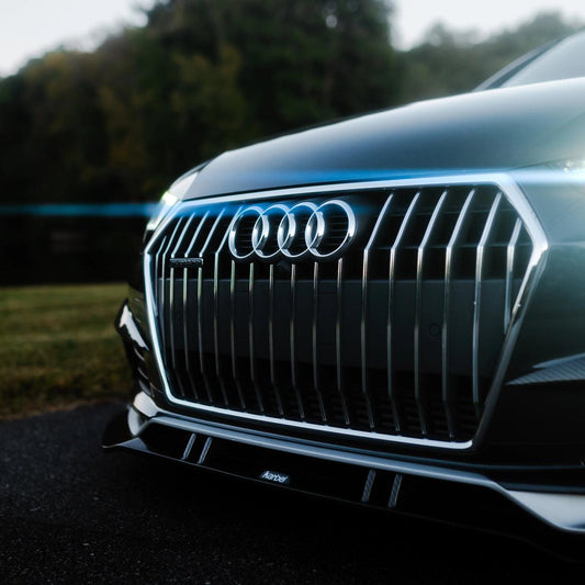 Audi A4 allroad B9 2017 2018 2019 with Aftermarket Parts - Front Lip Pre-preg Carbon Fiber from Karbel Carbon