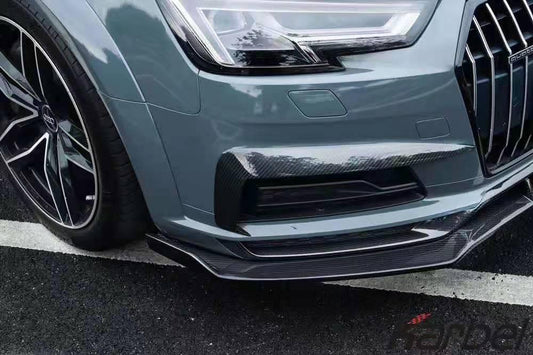 Audi A4 allroad B9 2017 2018 2019 with Aftermarket Parts - Front Lip Pre-preg Carbon Fiber from Karbel Carbon