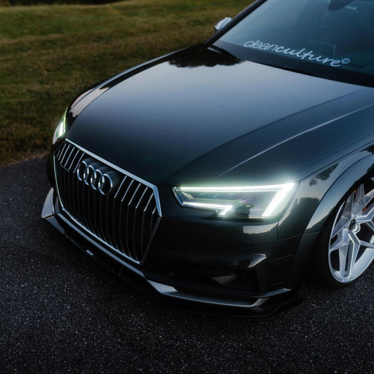 Audi A4 allroad B9 2017 2018 2019 with Aftermarket Parts - Front Lip Pre-preg Carbon Fiber from Karbel Carbon