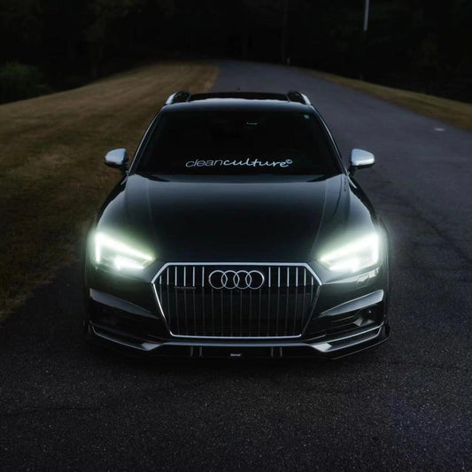 Audi A4 allroad B9 2017 2018 2019 with Aftermarket Parts - Front Lip Pre-preg Carbon Fiber from Karbel Carbon