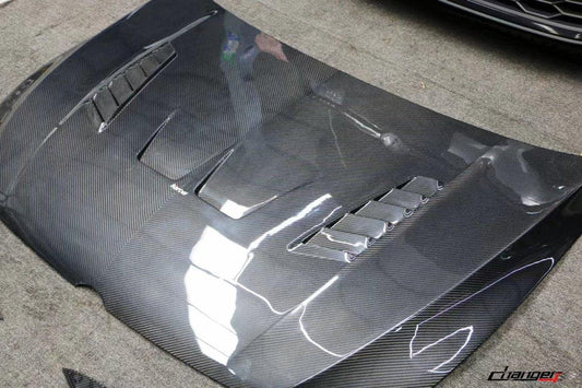 Volkswagen Golf R / GTI / Golf MK8 2022-ON with Aftermarket Parts - Hood Pre-preg Carbon Fiber from Karbel Carbon