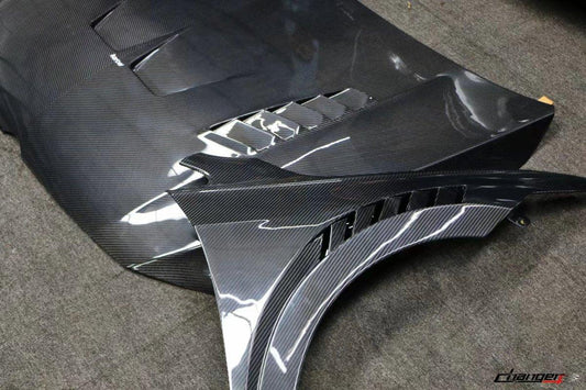 Volkswagen Golf R / GTI / Golf MK8 2022-ON with Aftermarket Parts - Hood Pre-preg Carbon Fiber from Karbel Carbon